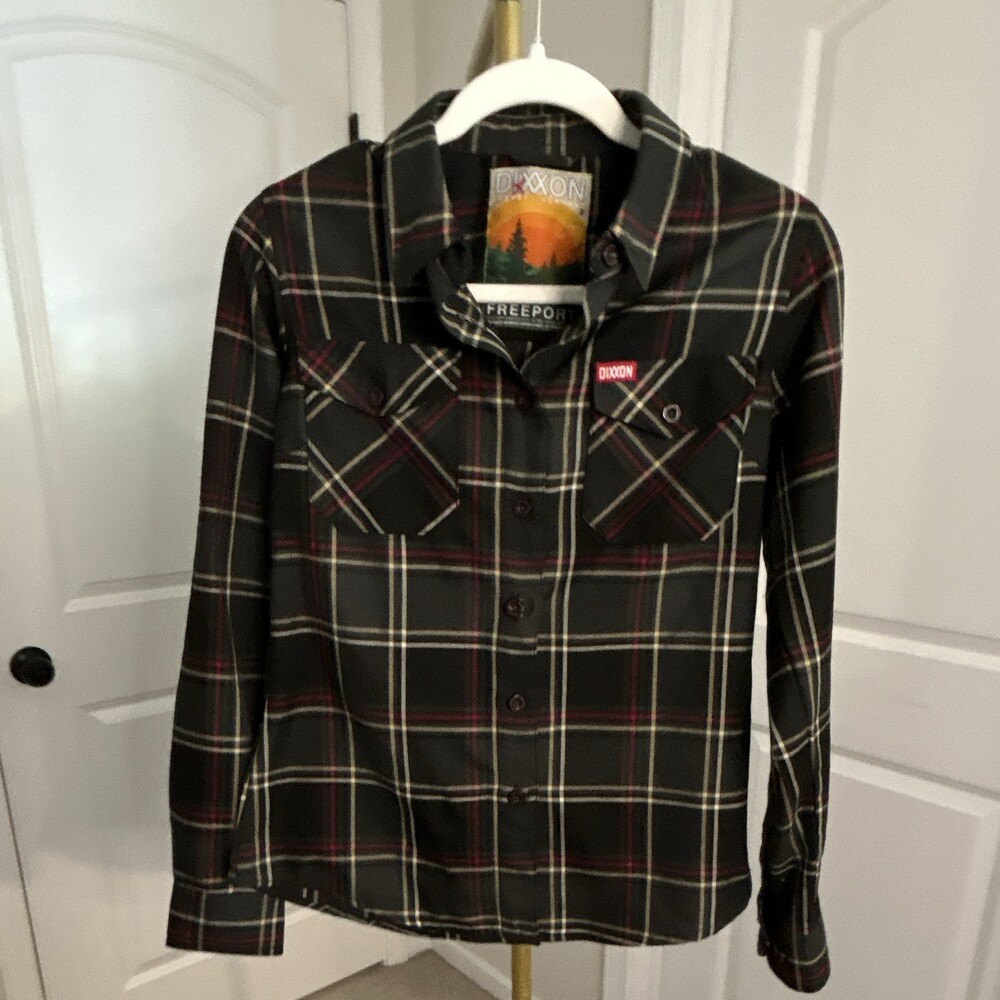 Dixxon The Freeport Women’s Plaid Long Sleeve Button-Up Shirt Size S
